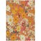 Edge Collections - 8' x 10' - Orange - Area Rug Indoor and Outdoor Use Floral for Washable - 1 Piece